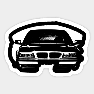 E38 simple design white colour Sticker